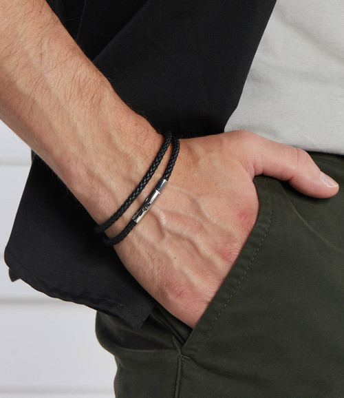 Shop Hugo Boss Unisex Street Style Chain Plain Stainless Logo Bracelets by  Brown‐Fluffy | BUYMA